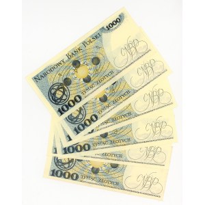 1.000 oro 1982, serie varie, set di 6 pezzi