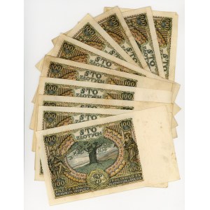 100 Gold 1932, verschiedene Serien, Satz zu 10 Stück