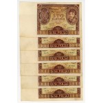 100 Gold 1932, verschiedene Serien, Satz zu 10 Stück