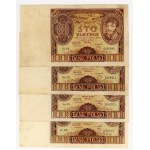 100 Gold 1932, verschiedene Serien, Satz zu 10 Stück
