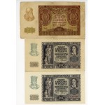 1,2,20,100 zloty 1940 and 2 zloty 1941, set of 6 pieces