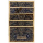 100 Polish marks 1919, various series, set of 17 pieces
