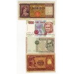 Italy, 1000, 500, 100, lira, set of 8 pieces