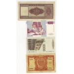 Italy, 1000, 500, 100, lira, set of 8 pieces