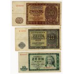 Niemcy, 5, 10, 20, 50 marek, różne roczniki, zestaw 6 banknotów