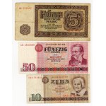 Niemcy, 5, 10, 20, 50 marek, różne roczniki, zestaw 6 banknotów