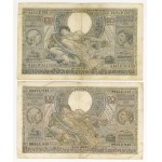 Belgium, 100, 50, 20, 5 francs, set of 7 pieces