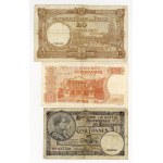 Belgium, 100, 50, 20, 5 francs, set of 7 pieces
