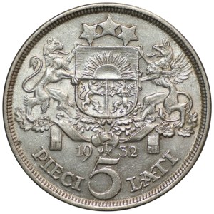 Latvia, 5 lats 1932