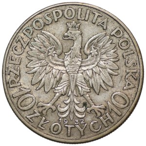 10 złotych 1932, BZM Głowa kobiety