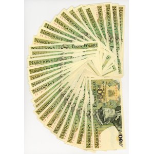 50 złotych 1982 - 1988, zestaw 31 sztuk