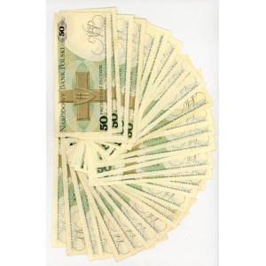50 złotych 1982 - 1988, zestaw 31 sztuk
