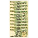 50 złotych 1982 - 1988, zestaw 31 sztuk