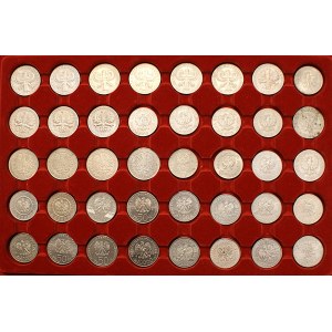 10 - 20,000 zlotys (1959-1993), set of 40 coins