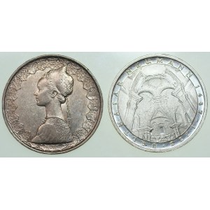 World, Germany, Italy, 5 marks 1978, 500 lira , set of 2 coins