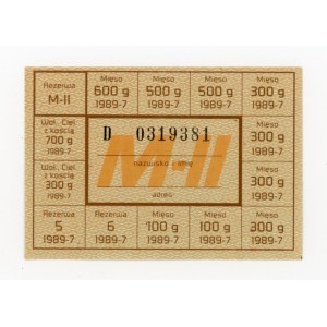 Versorgungskarte, Juli 1989 – M-II (236)