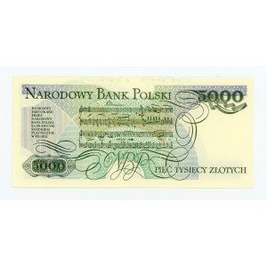 People's Republic of Poland, 5,000 zlotys, 1988 DS (238)