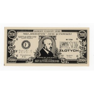 Solidarity, 200 zlotych, 1987 F, Kutno – Stanisław Jasiukowicz. Rarer (284)