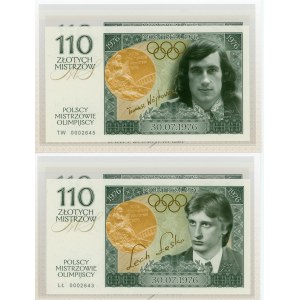 Third Republic of Poland, PWPW set of collector's banknotes, Polish Olympic Champions – Łasko and Wójtowicz. 2 pieces total (256)