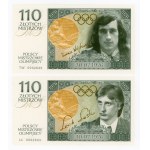 Third Republic of Poland, PWPW set of collector's banknotes, Polish Olympic Champions – Łasko and Wójtowicz. 2 pieces total (256)