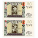 Third Republic of Poland, PWPW set of collector's banknotes, Polish Olympic Champions – Łasko and Wójtowicz. 2 pieces total (256)