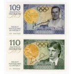 Third Republic of Poland, PWPW set of collector's banknotes, Polish Olympic Champions – Łasko and Kusociński. Total of 2 pieces (257)