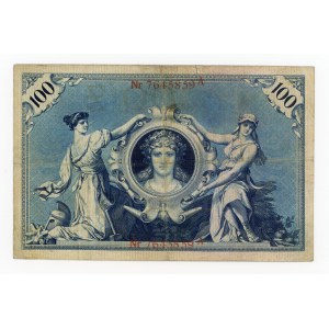 Germany, 100 marks, 1908. Serial number length: 24 mm (315)