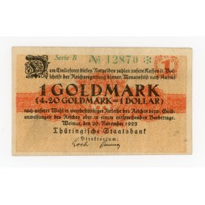 Deutschland, Thüringen, 1 Goldmark 1923 (329)