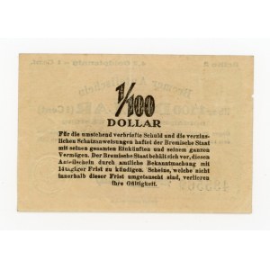 Deutschland, Bremen, 1/100 Dollar 1923 (333)