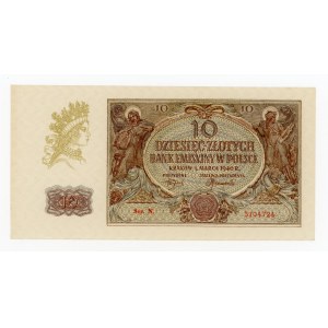 GG, 10 zlotych 1940 N (358)