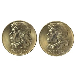 PRL, zestaw 10 złotych 1971-1973, Tadeusz Kościuszko. Razem 2 szt. (532)