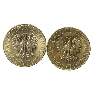 PRL, zestaw 10 złotych 1971-1973, Tadeusz Kościuszko. Razem 2 szt. (532)