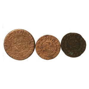 Stanisław August Poniatowski, set of copper coins, 1769–1792. 3 pieces total. (538)