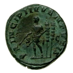 Roman Empire, Maximus (236–238 CE), Sesterce. Rare (119)