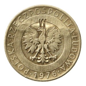 PRL, 20 złotych 1976, Wieżowiec i kłosy, punca SOLIDARNOŚĆ oraz korona (696)