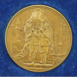 II RP, Piłsudski, Medal w rocznicę żałoby narodowej 1936, brąz (970)