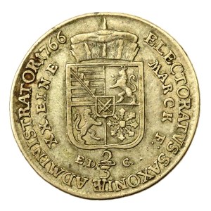 Sassonia, Ksawery in qualità di amministratore, 2/3 di tallero 1765 EDC, Dresda (983)