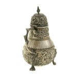 Jug with mascarons, silver Netherlands, Friesland, 19th century (129)