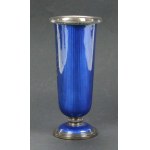 Enamel vase, silver, Sweden (141)