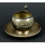 Cup with saucer, pr. 84 silver, Russia, Moscow early 20th century. (179)