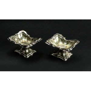 Pair of salt cellars, silver, Austria 19th century (188)