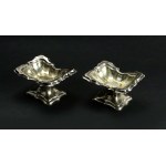Pair of salt cellars, silver, Austria 19th century (188)