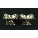 Pair of salt cellars, silver, Austria 19th century (188)