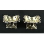 Pair of salt cellars, silver, Austria 19th century (188)