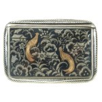 Snuff box, silver and gold, niello, Europe, circa 1900 (189)