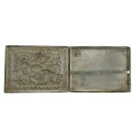 Cigarette case with dragons, silver, Indochina, early 20th century. (194)