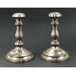 Pair of candlesticks, silver, Austria, 19th century (121)
