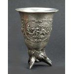 Chalice globule with hunting scene, pr. 800 silver, Germany, early 20th century. (151)