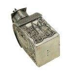 Tea tin, sterling silver, Germany, Hanau, 19th/20th century. (158)