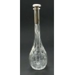 Glass decanter, sterling silver, 20th century Europe. (166)